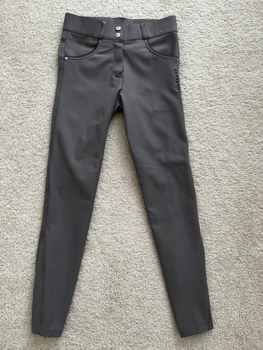 NWOT KL Select Women's Riding Breeches Silver Gray Sz 22R